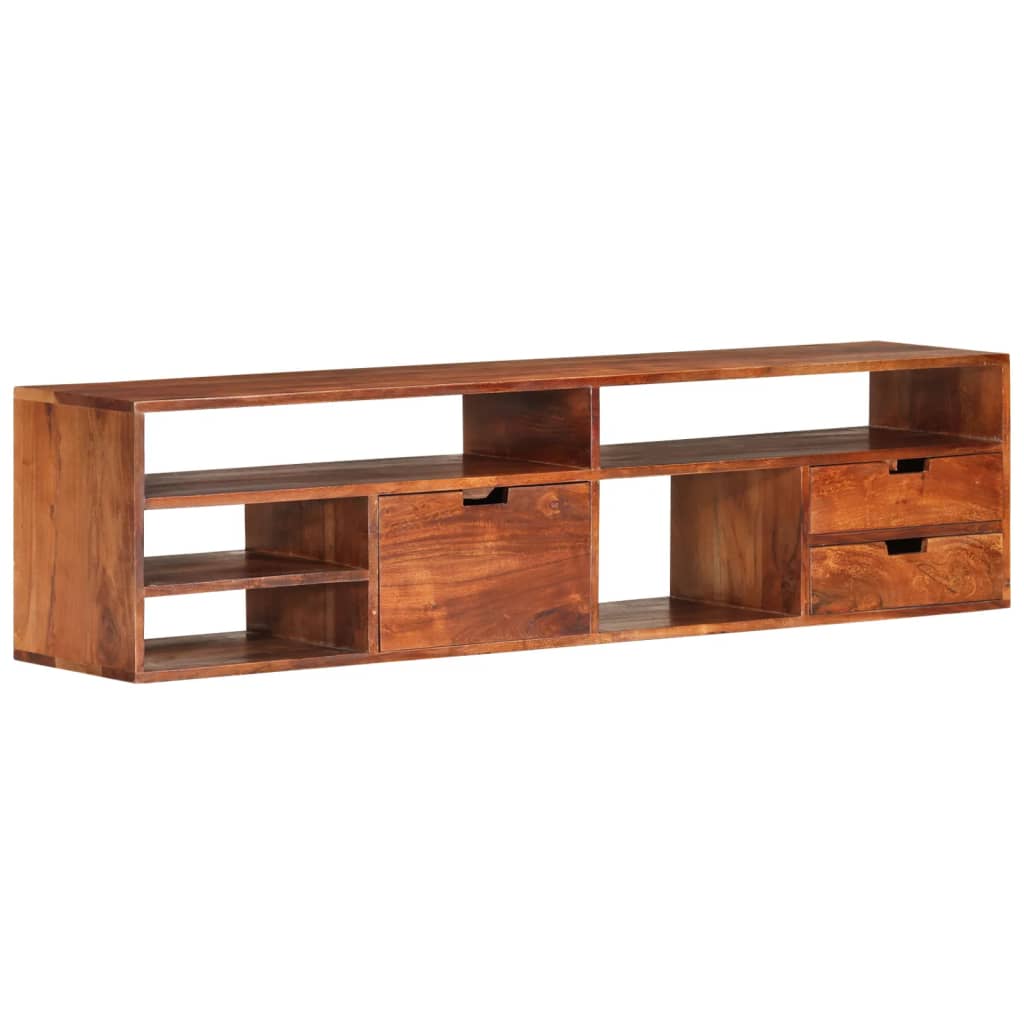 vidaXL TV Cabinet 140x30x35 cm Solid Acacia Wood