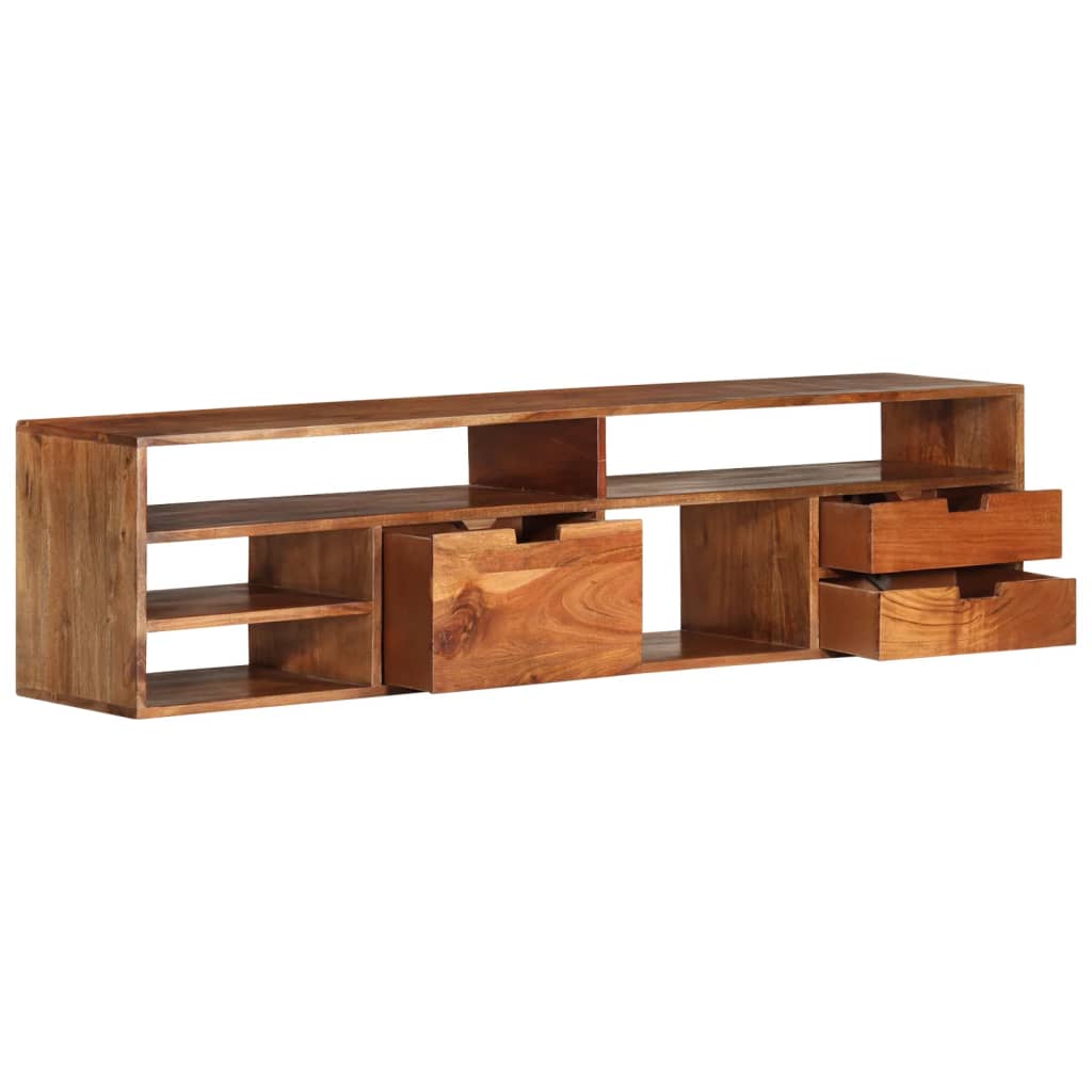 vidaXL TV Cabinet 140x30x35 cm Solid Acacia Wood