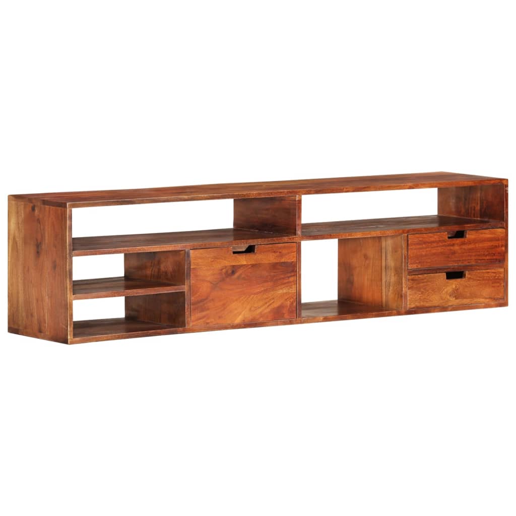 vidaXL TV Cabinet 140x30x35 cm Solid Acacia Wood