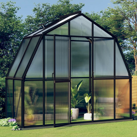 vidaXL Greenhouse with Base Frame Anthracite 3.3 m² Aluminium