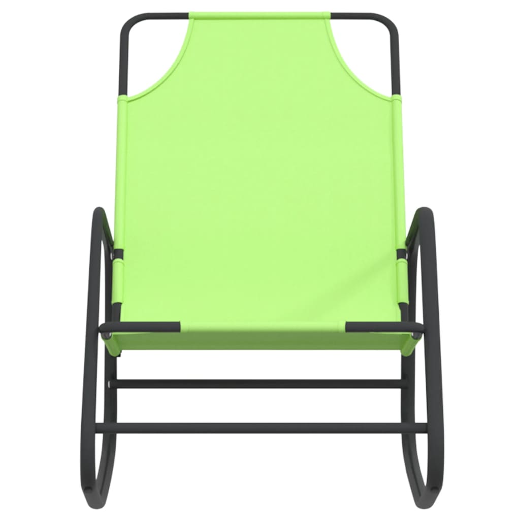 Sun Lounger | Set of 2 | Green | Powder-coated steel, Textilene