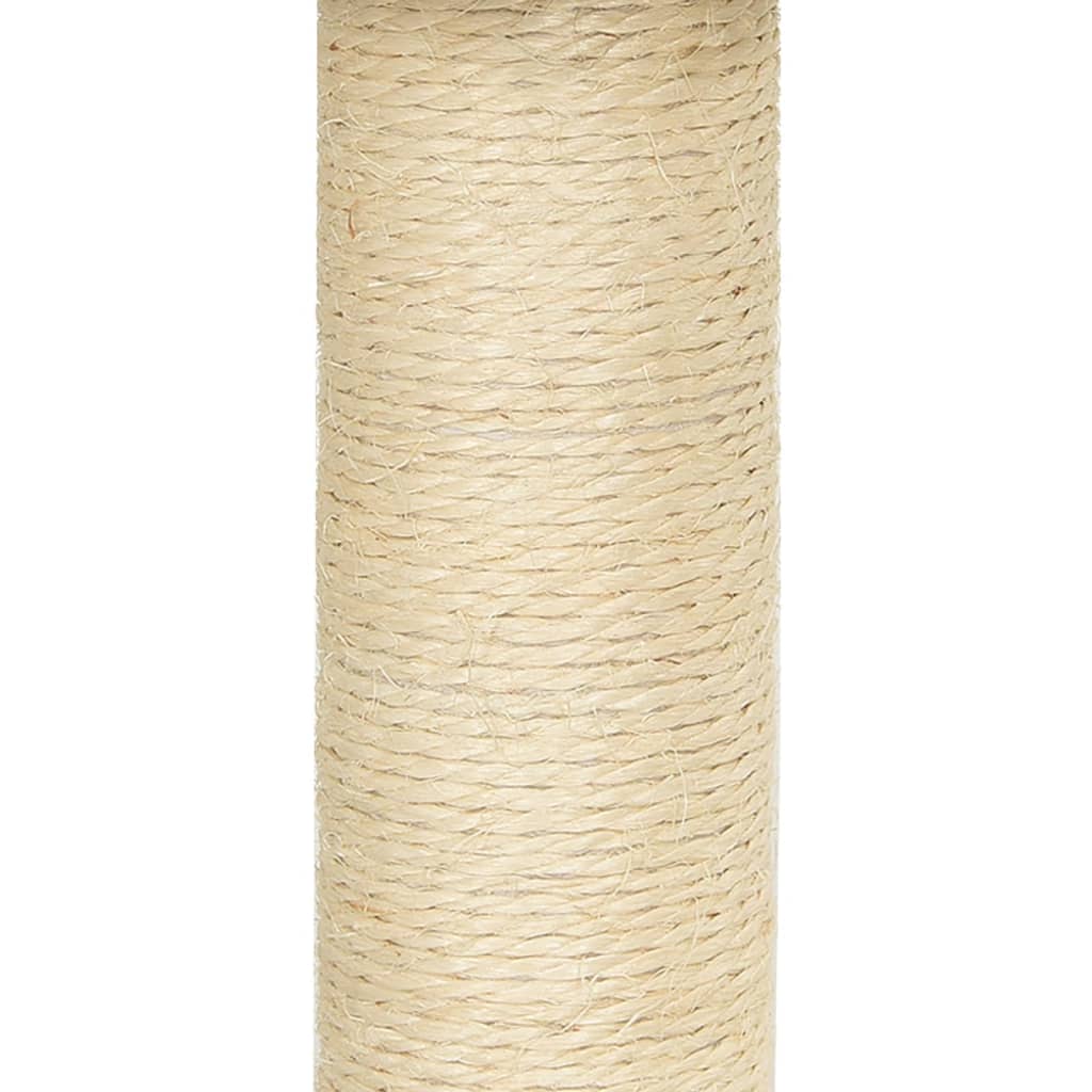 Cat Tree with Sisal Scratching Posts Cream 155 cm