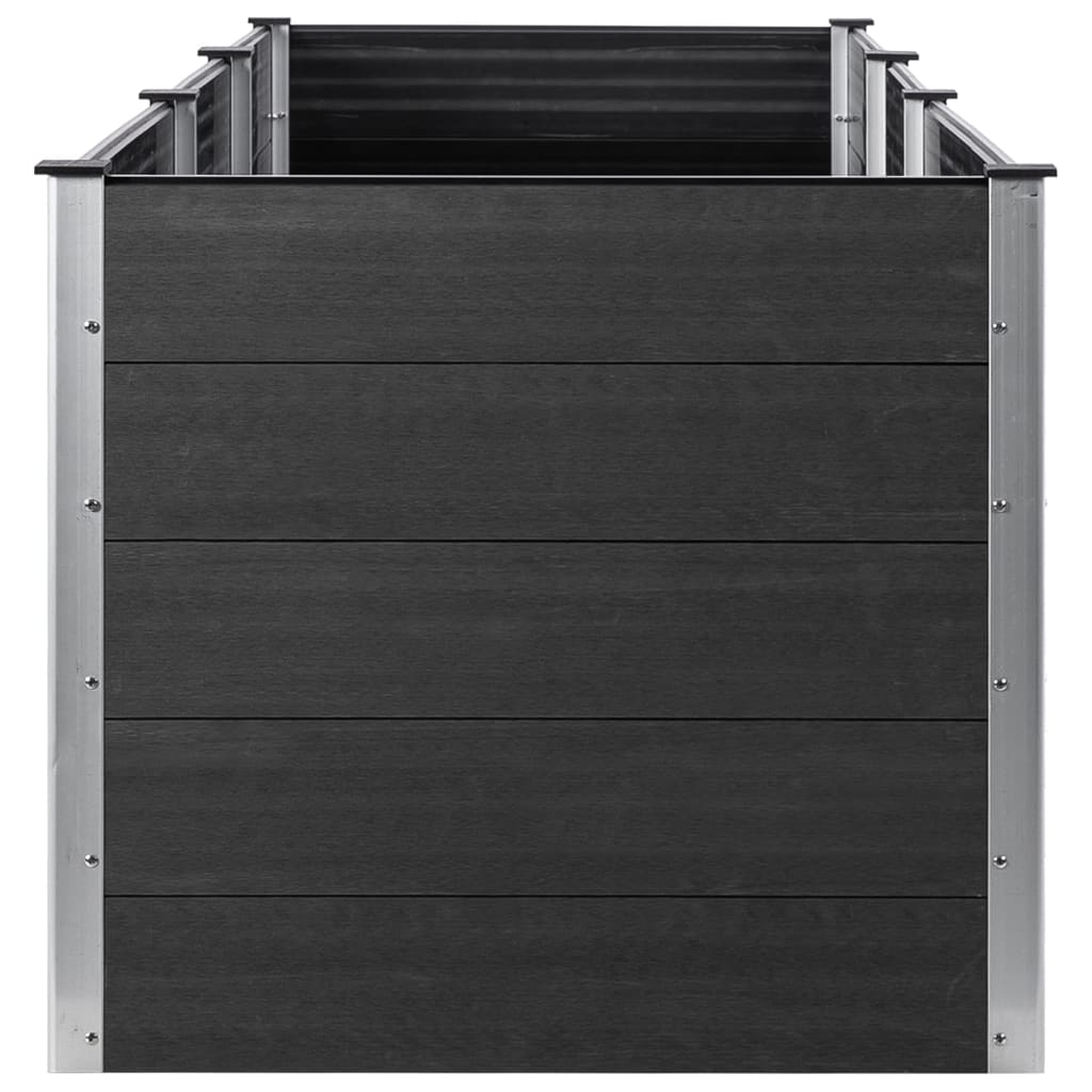 vidaXL Garden Raised Bed Grey 300x50x91 cm WPC