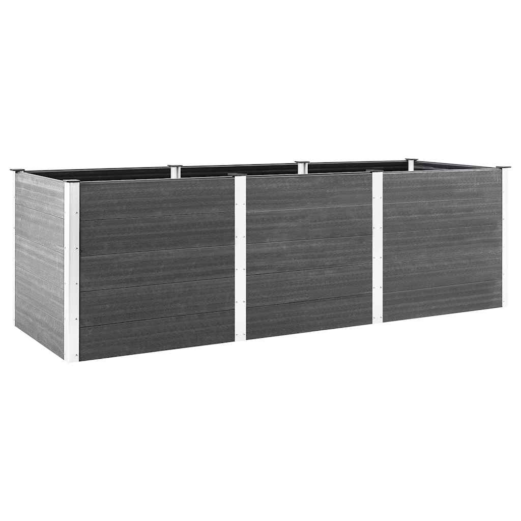 Garden Raised Bed 300x100x91 cm WPC Grey