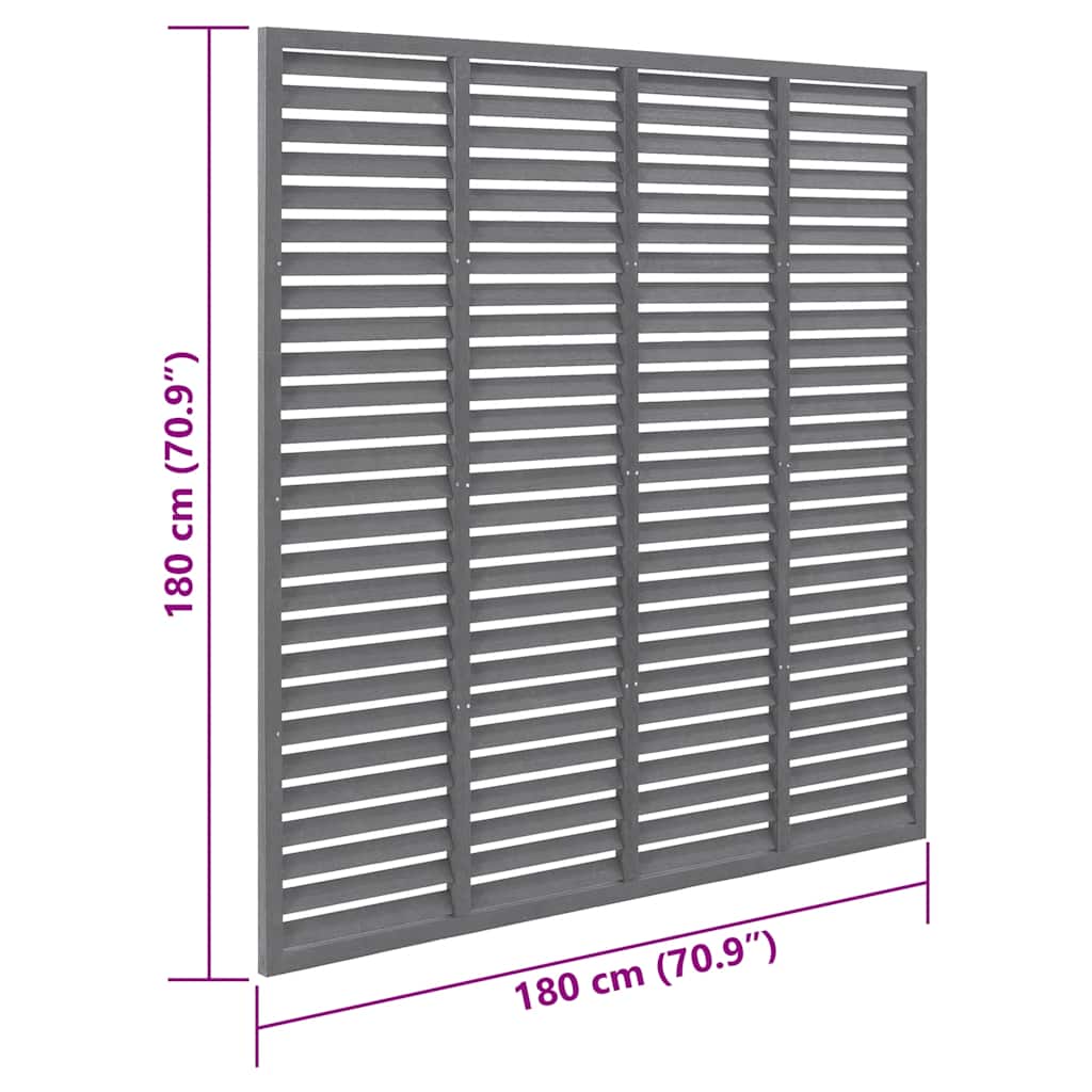 Louver Fence WPC 180x180 cm Grey