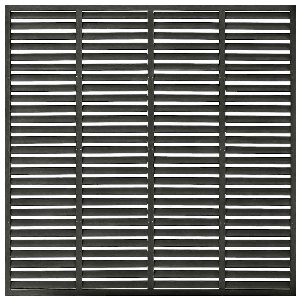 Louver Fence WPC 180x180 cm Dark Grey