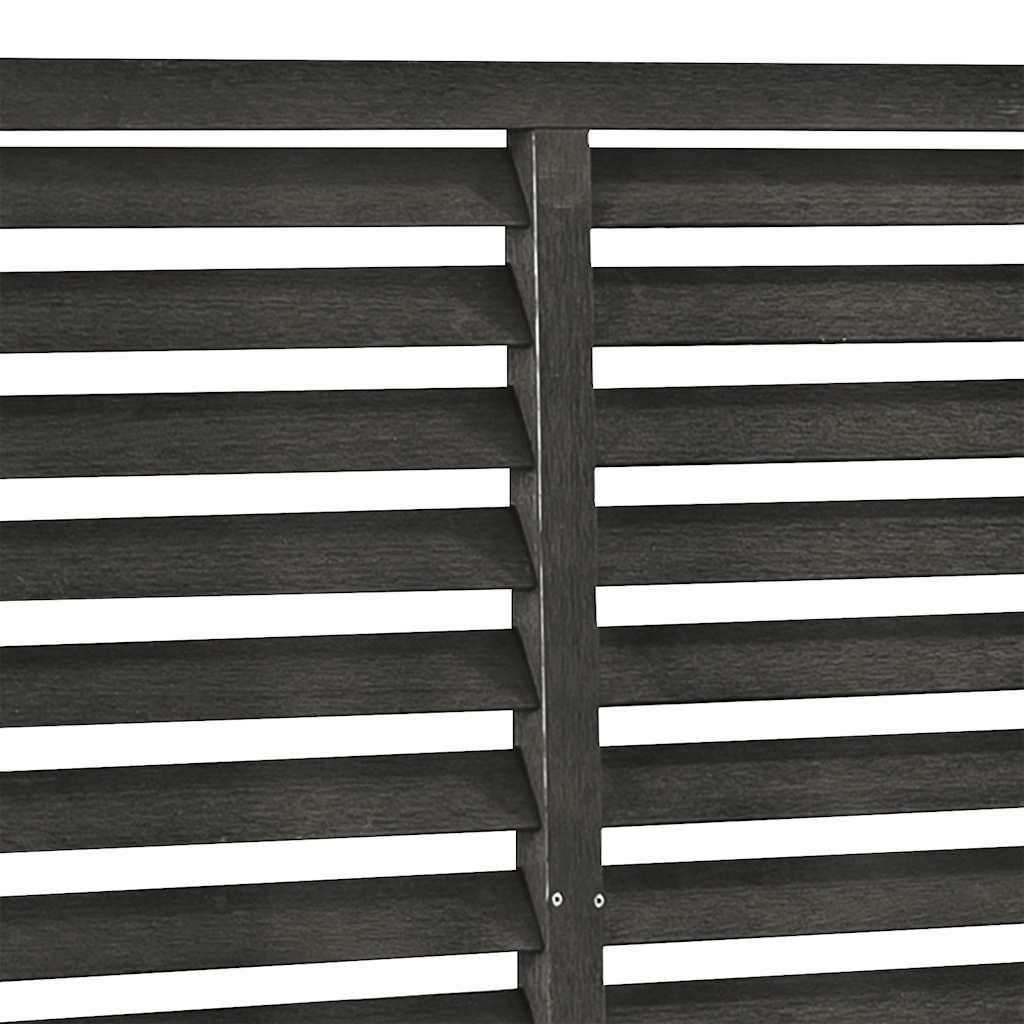 Louver Fence WPC 180x180 cm Dark Grey