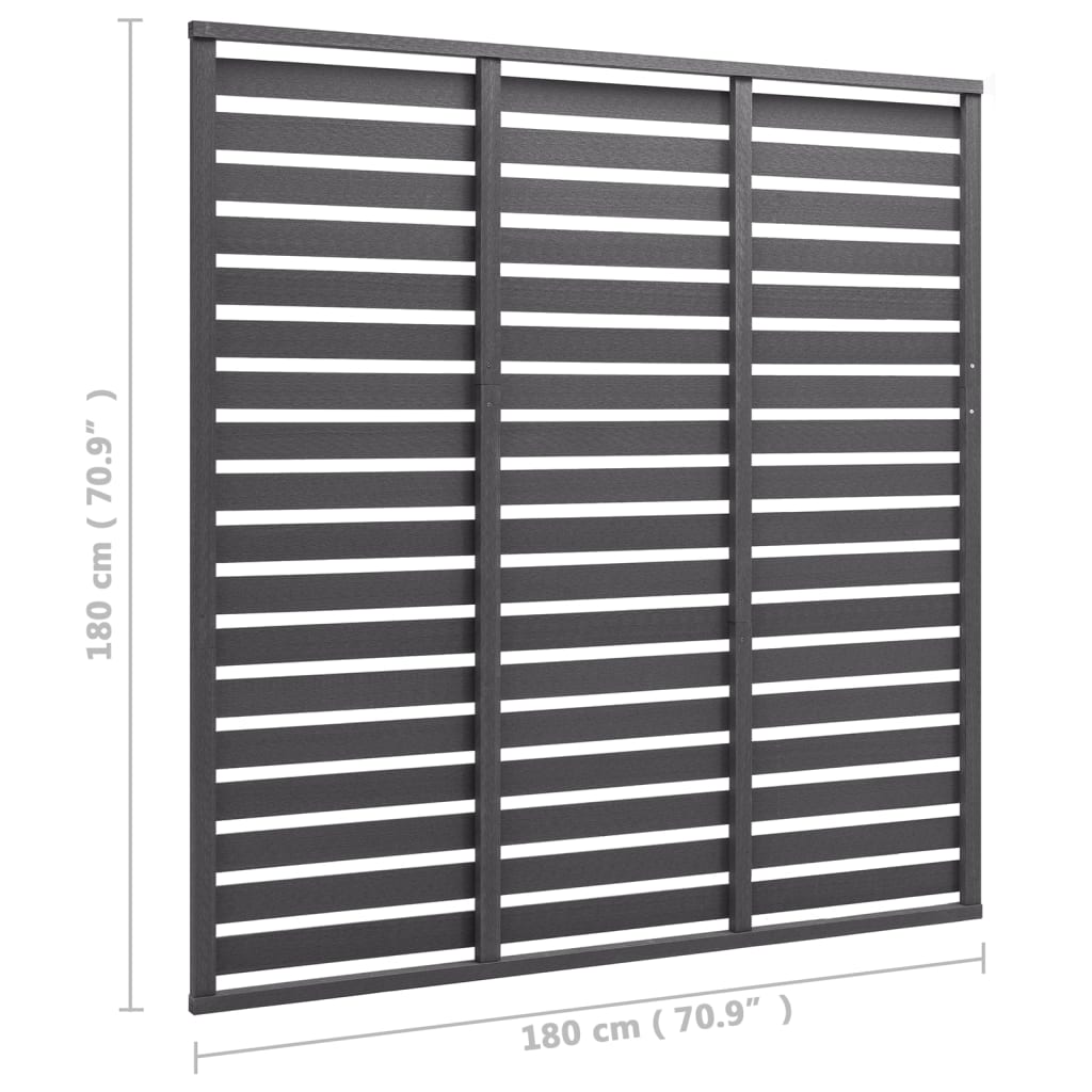 vidaXL Fence Panel WPC 180x180 cm Grey