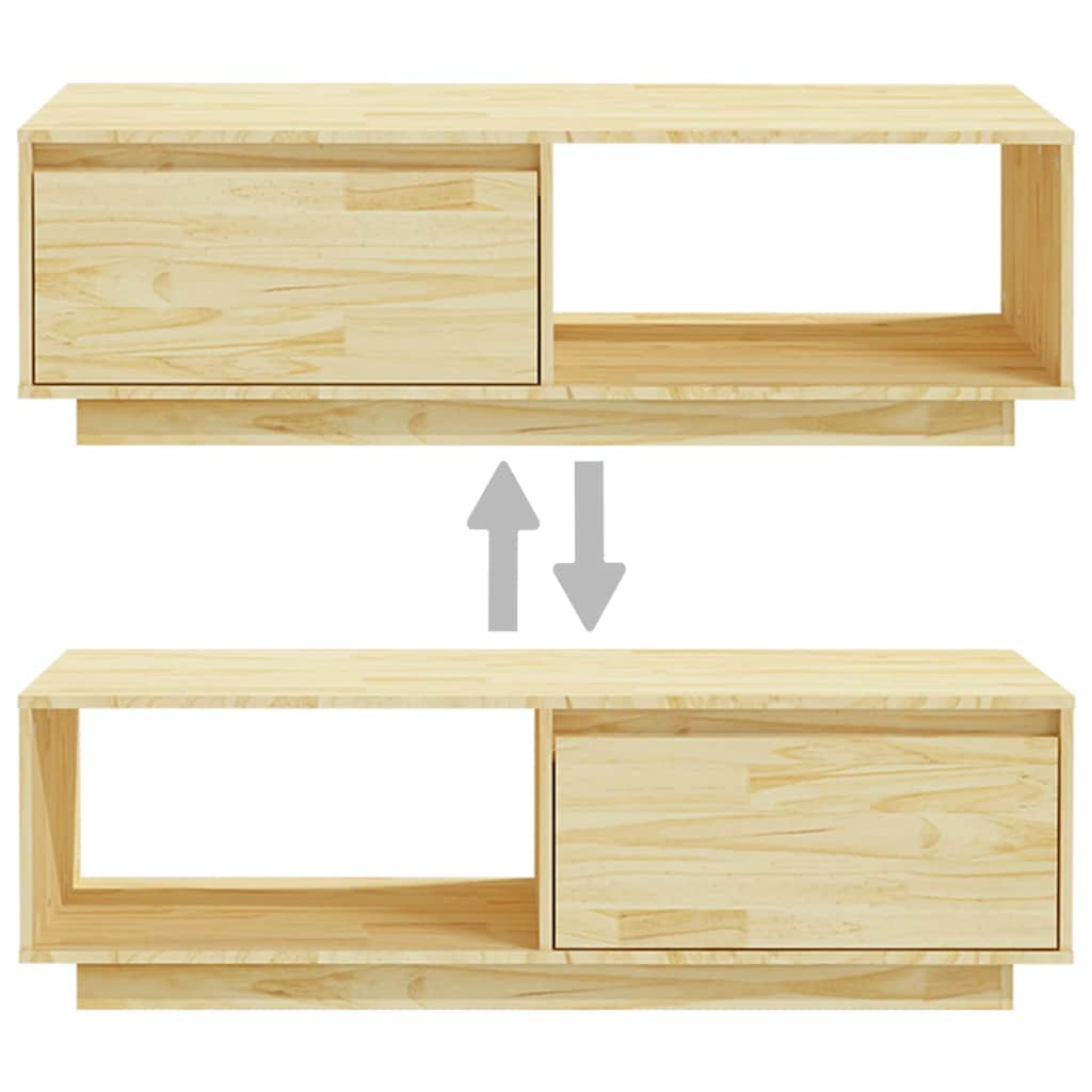 809882 vidaXL Coffee Table 110x50x33,5 cm Solid Wood Pine