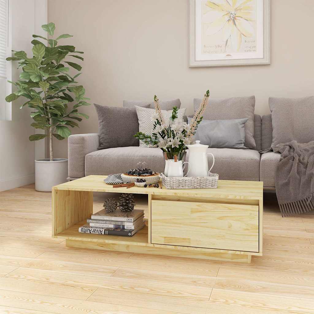 809882 vidaXL Coffee Table 110x50x33,5 cm Solid Wood Pine