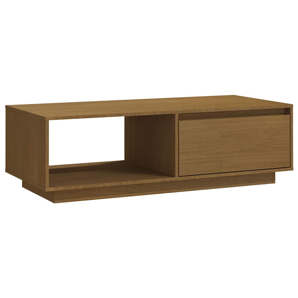809885 vidaXL Coffee Table Honey Brown 110x50x33,5 cm Solid Wood Pine