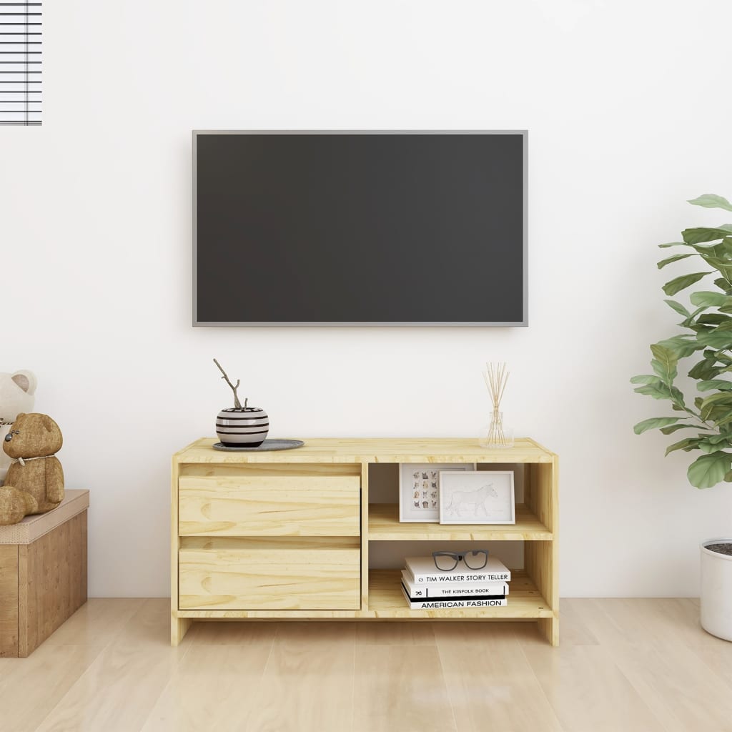 vidaXL TV Cabinet 80x31x39 cm Solid Pinewood