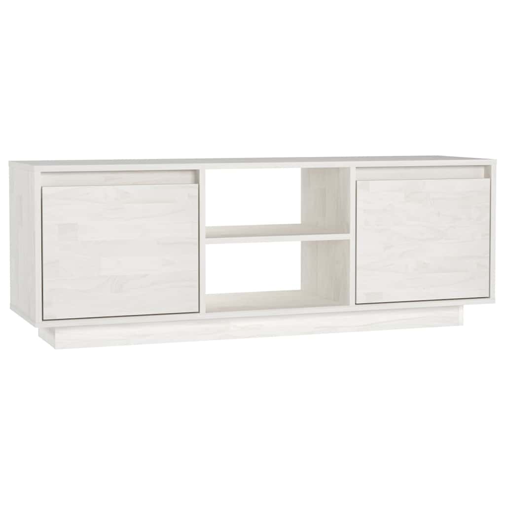 809901 vidaXL TV Cabinet White 110x30x40 cm Solid Wood Pine