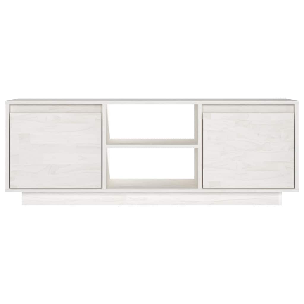 809901 vidaXL TV Cabinet White 110x30x40 cm Solid Wood Pine