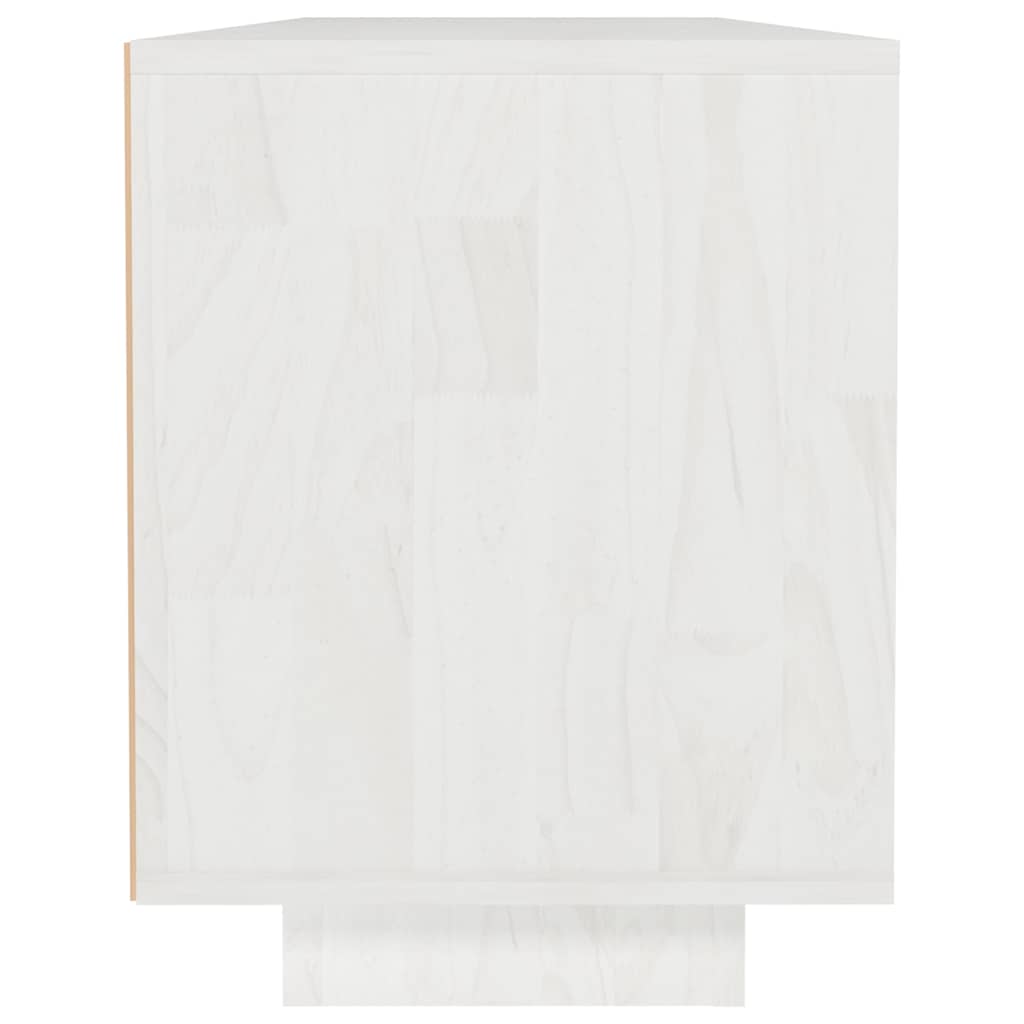 809901 vidaXL TV Cabinet White 110x30x40 cm Solid Wood Pine