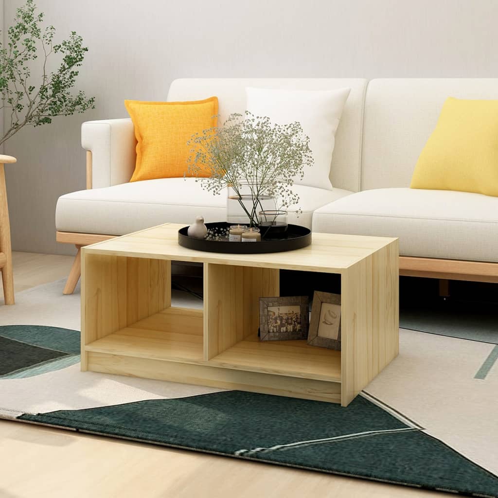 809906 vidaXL Coffee Table 75x50x33,5 cm Solid Wood Pine
