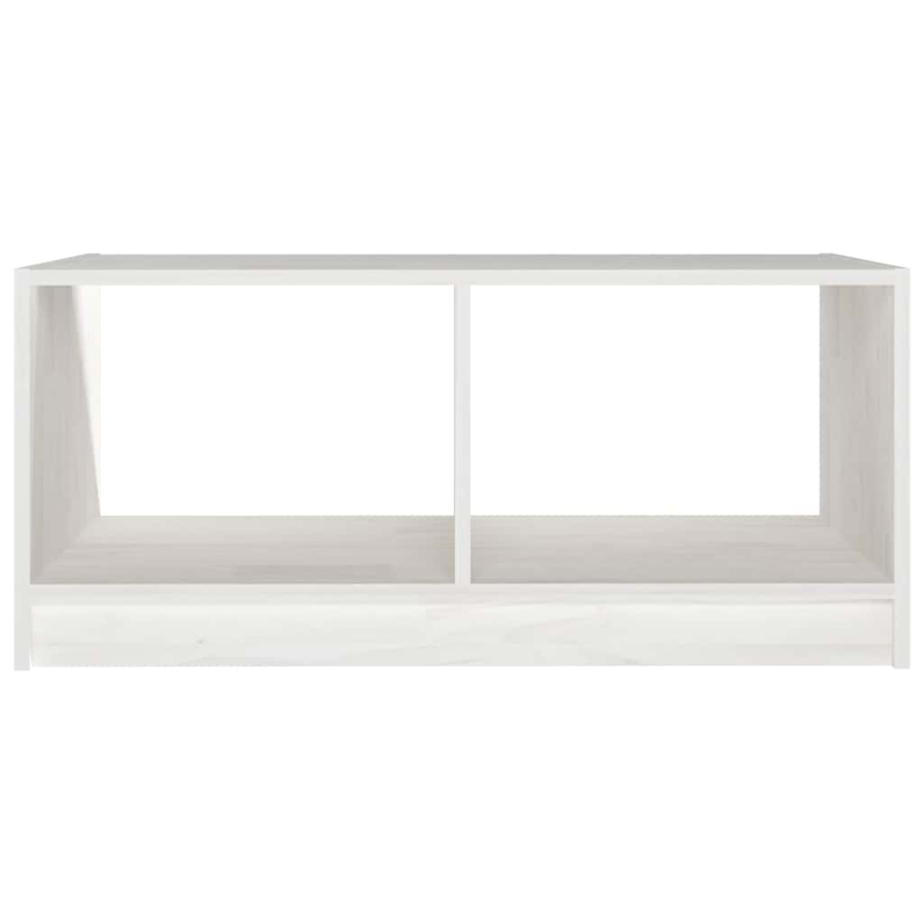 809907 vidaXL Coffee Table White 75x50x33,5 cm Solid Wood Pine