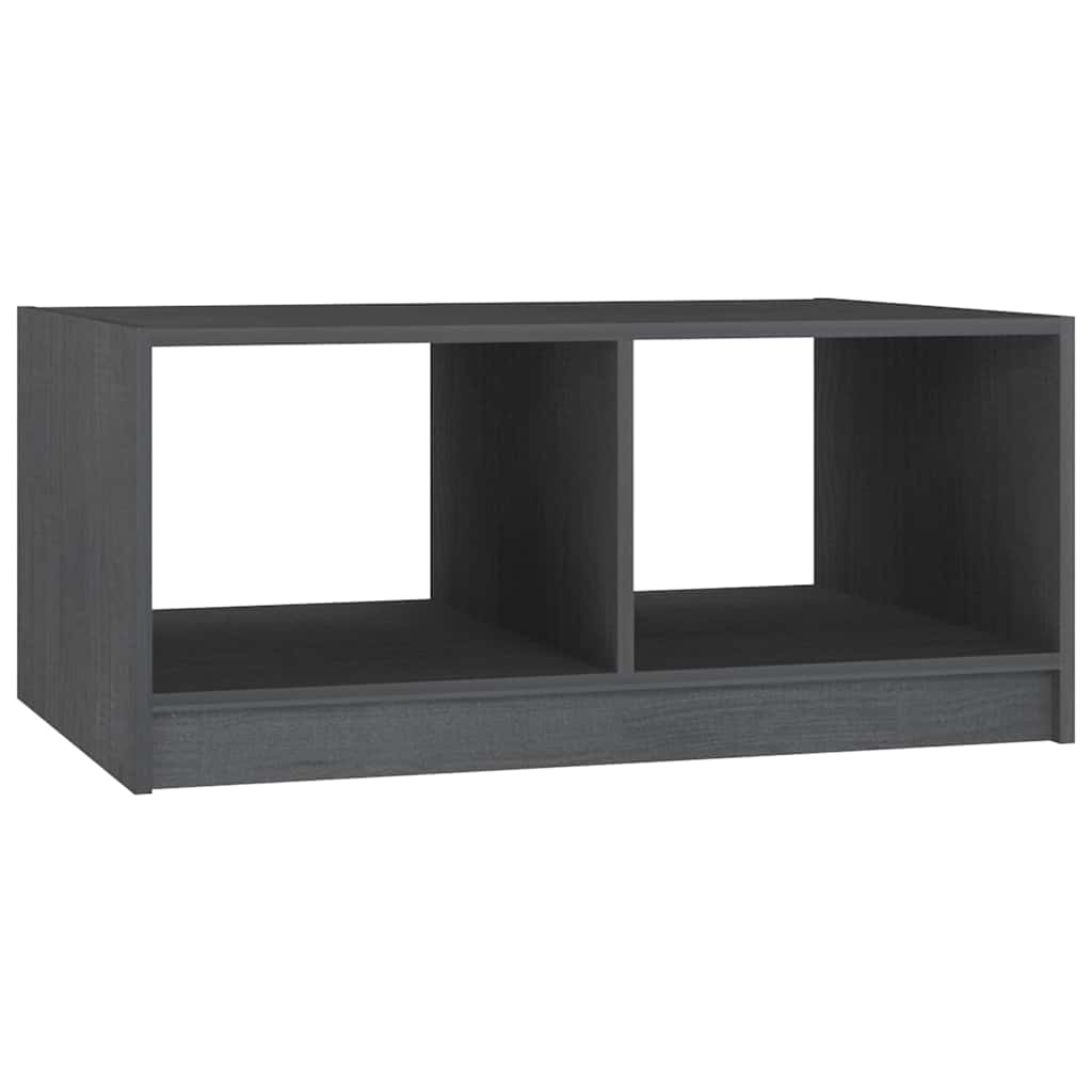 809908 vidaXL Coffee Table Grey 75x50x33,5 cm Solid Wood Pine