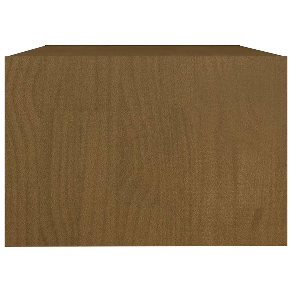 809909 vidaXL Coffee Table Honey Brown 75x50x33,5 cm Solid Wood Pine