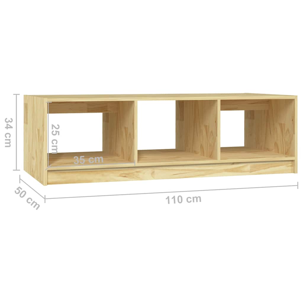 809912 vidaXL Coffee Table 110x50x34 cm Solid Wood Pine