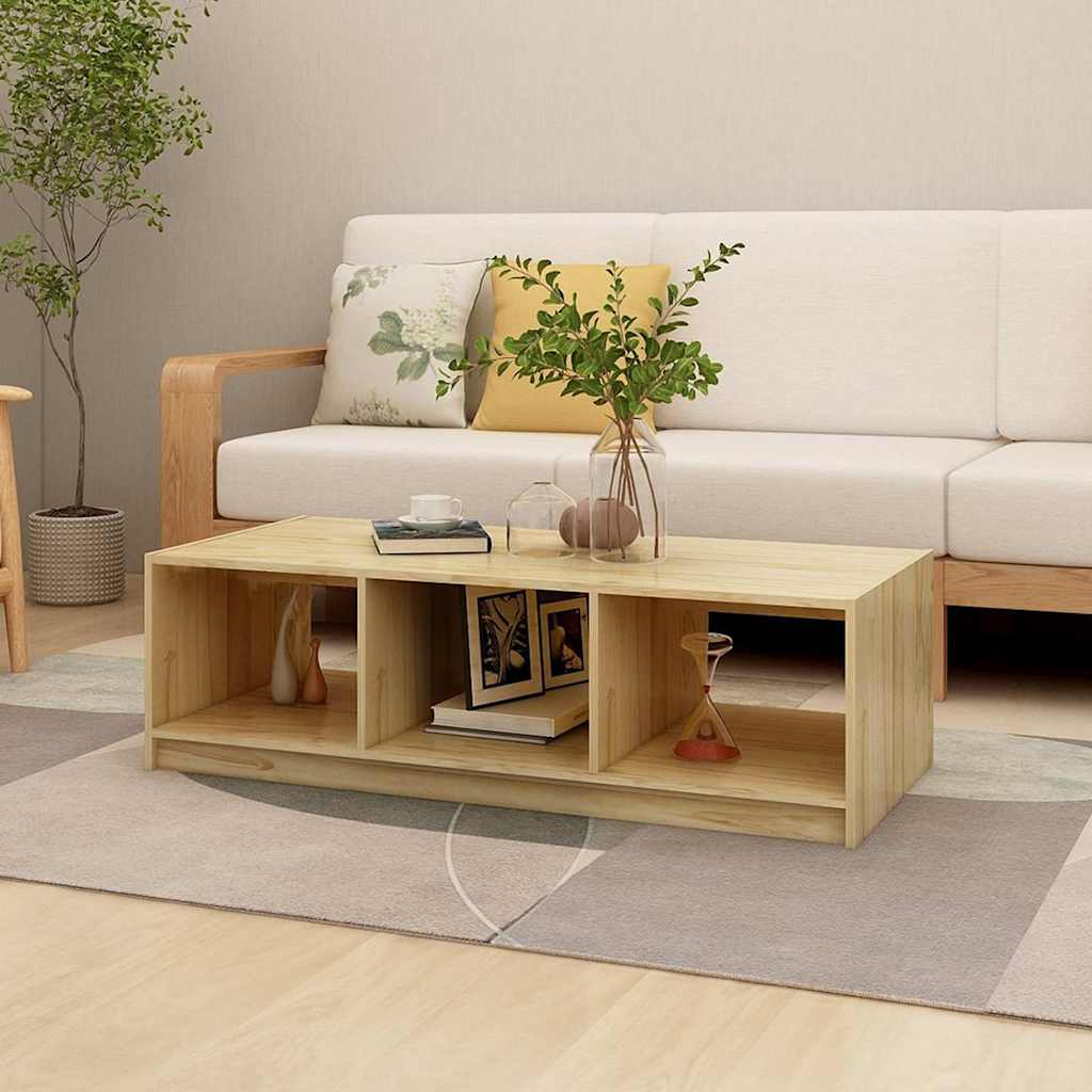 809912 vidaXL Coffee Table 110x50x34 cm Solid Wood Pine