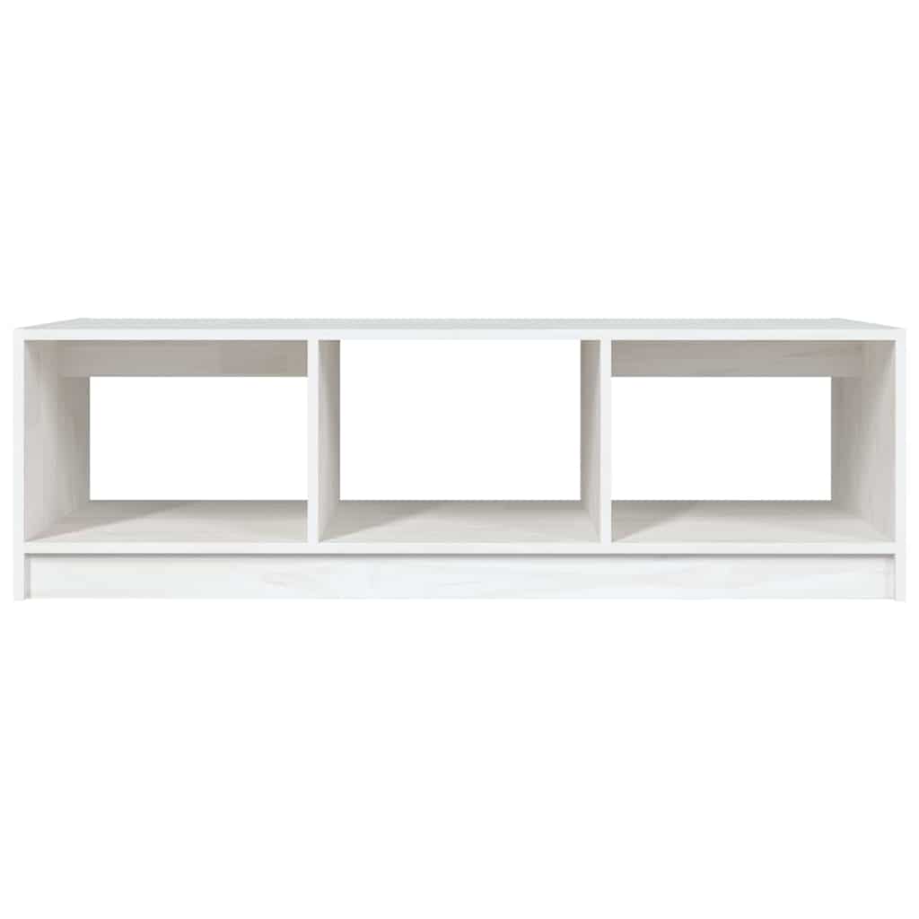 809913 vidaXL Coffee Table White 110x50x34 cm Solid Wood Pine