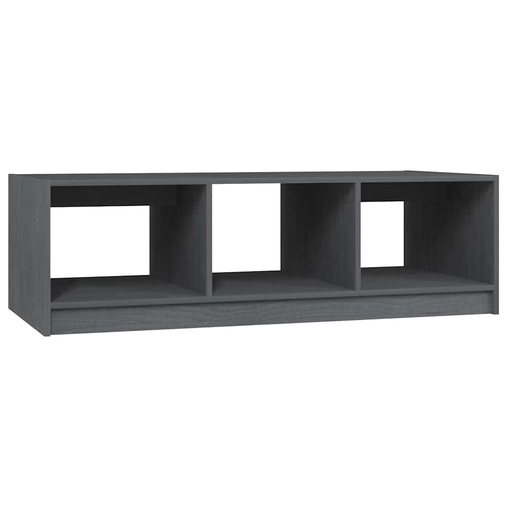 809914 vidaXL Coffee Table Grey 110x50x34 cm Solid Wood Pine