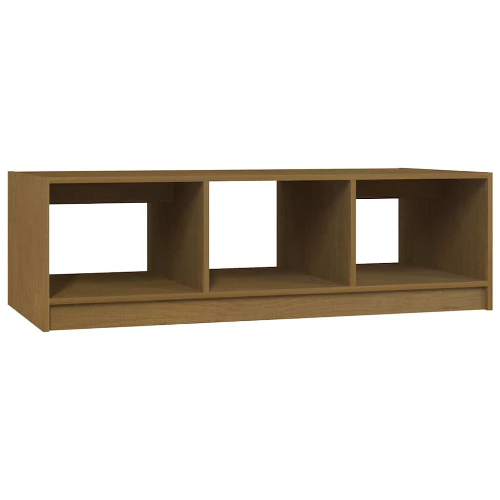 809915 vidaXL Coffee Table Honey Brown 110x50x34 cm Solid Wood Pine