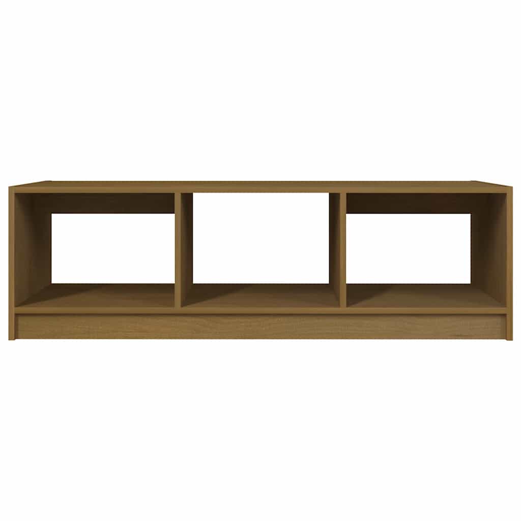 809915 vidaXL Coffee Table Honey Brown 110x50x34 cm Solid Wood Pine