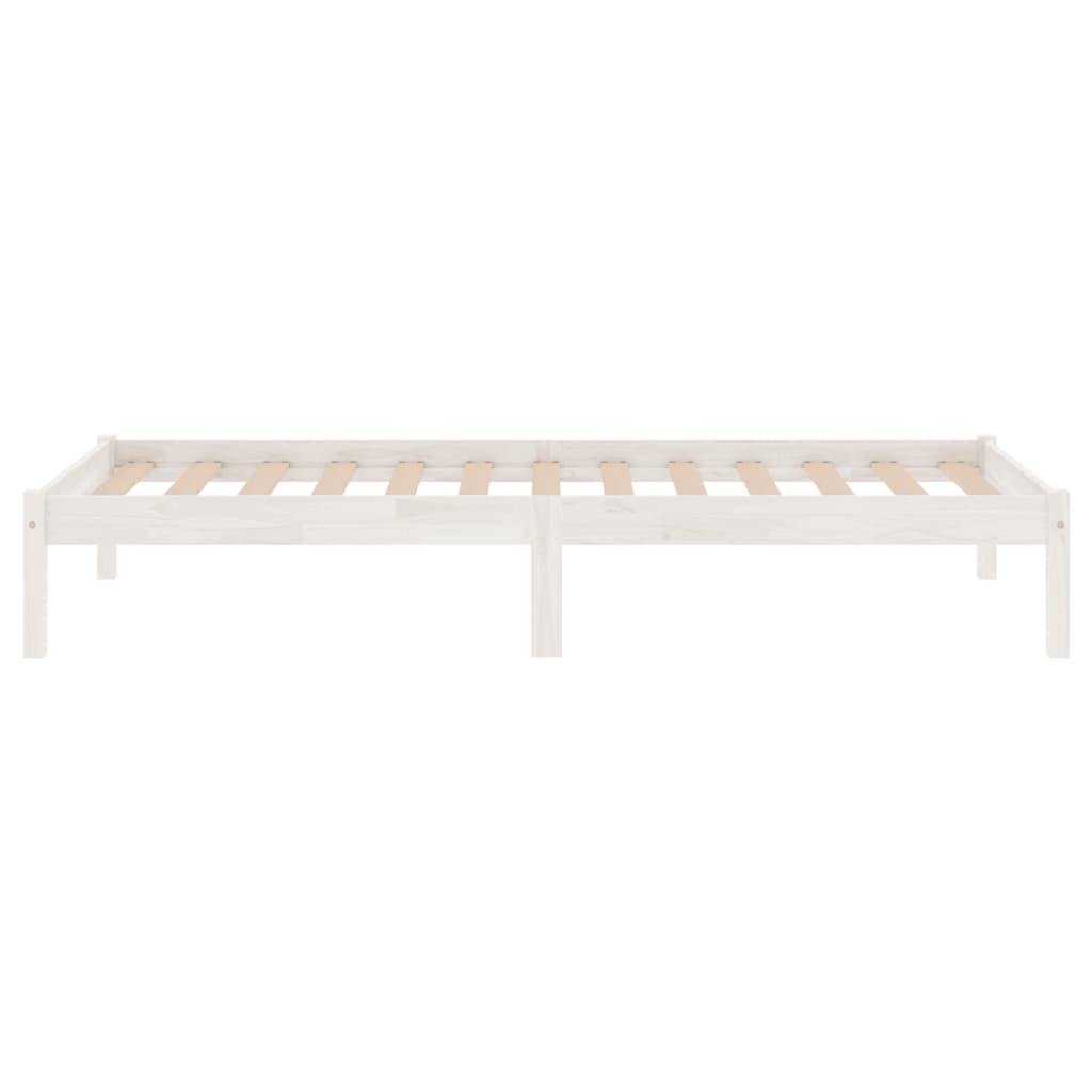 Bed Frame | White | Solid pinewood | 75x190 cm | Durable | Bed Frame