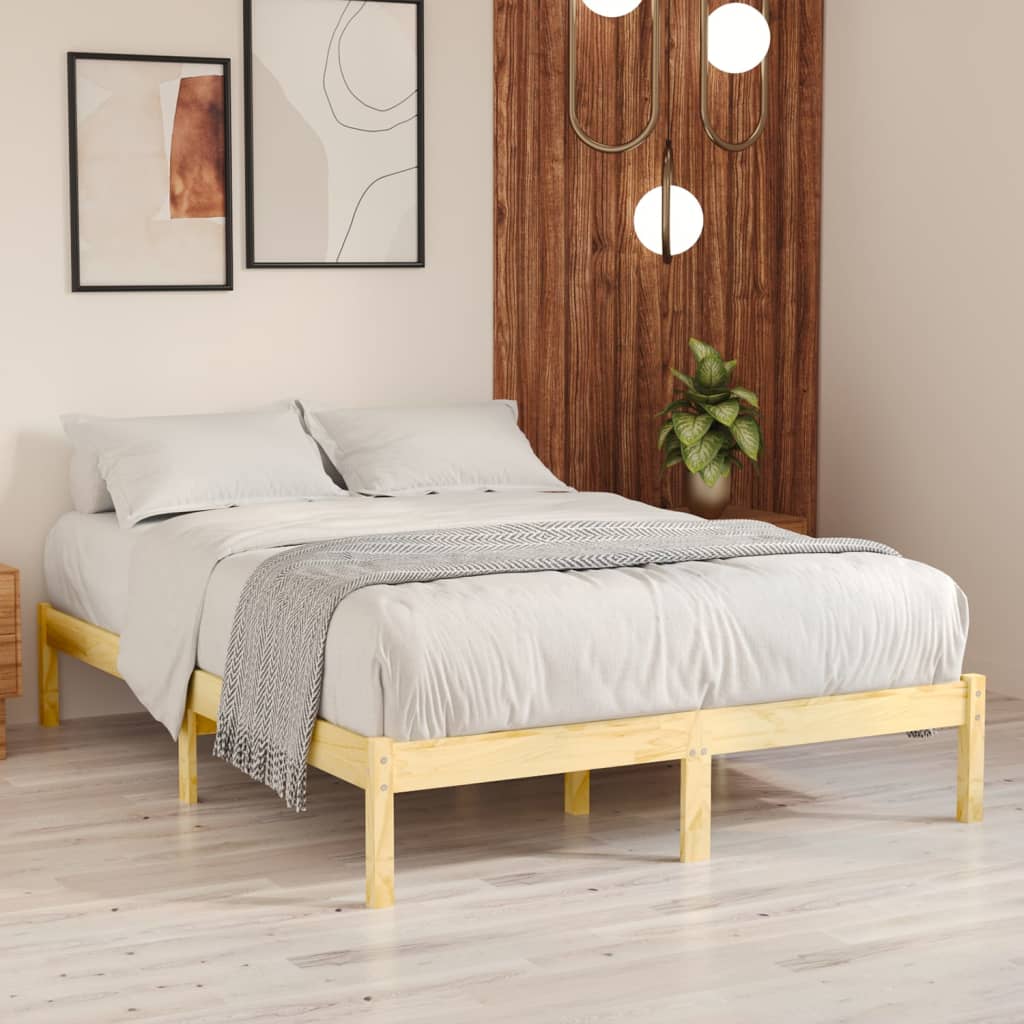 vidaXL Bed Frame without Mattress Solid Wood Small Double