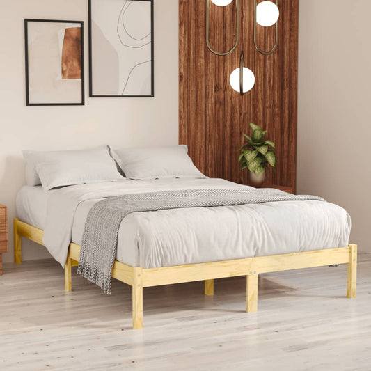 vidaXL Bed Frame without Mattress Solid Wood Double