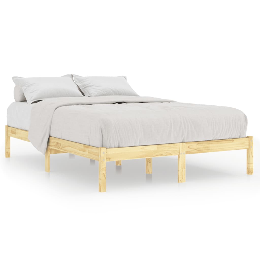 810017 vidaXL Bed Frame without Mattress Solid Wood 140x200 cm