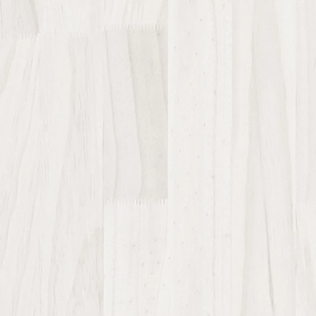 810018 vidaXL Bed Frame without Mattress White Solid Wood 140x200 cm