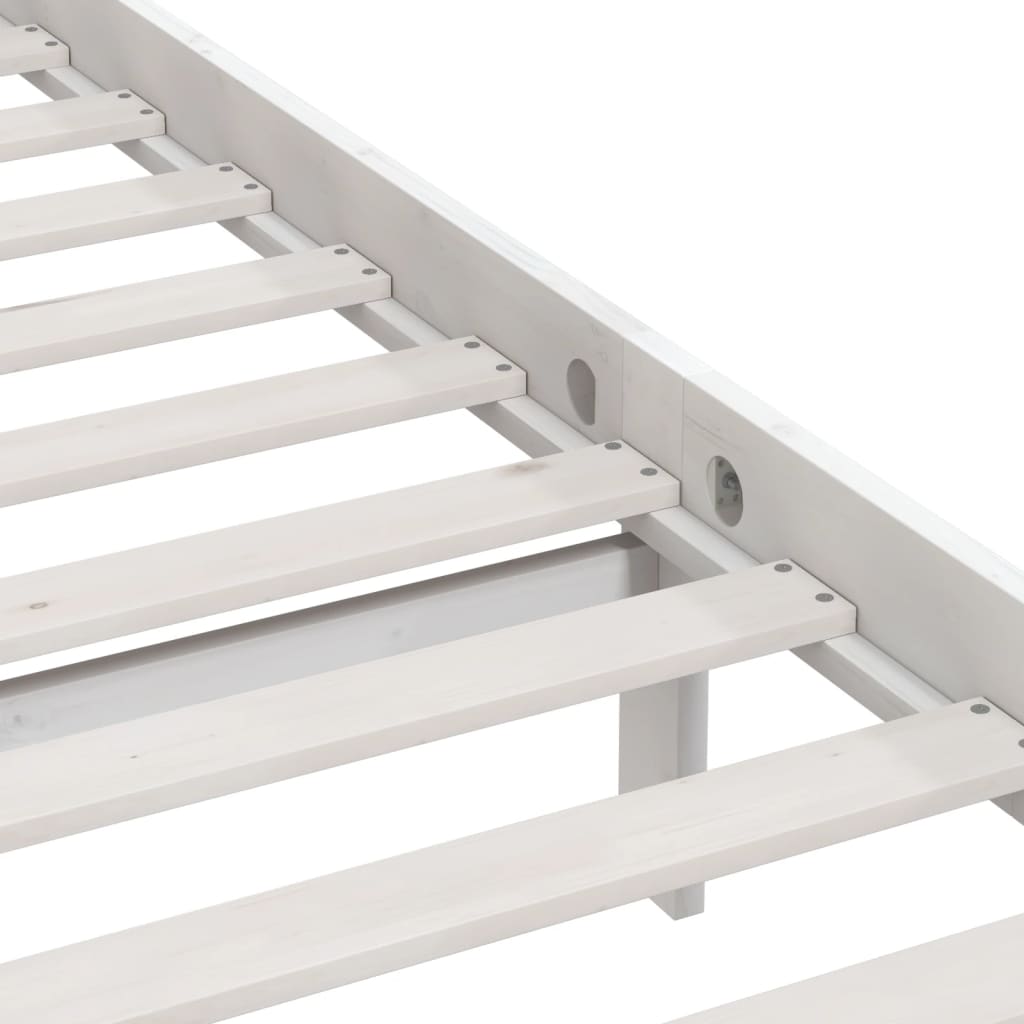 Bed Frame | White | Solid Pinewood | Small Single | Durable  | Bed Frame