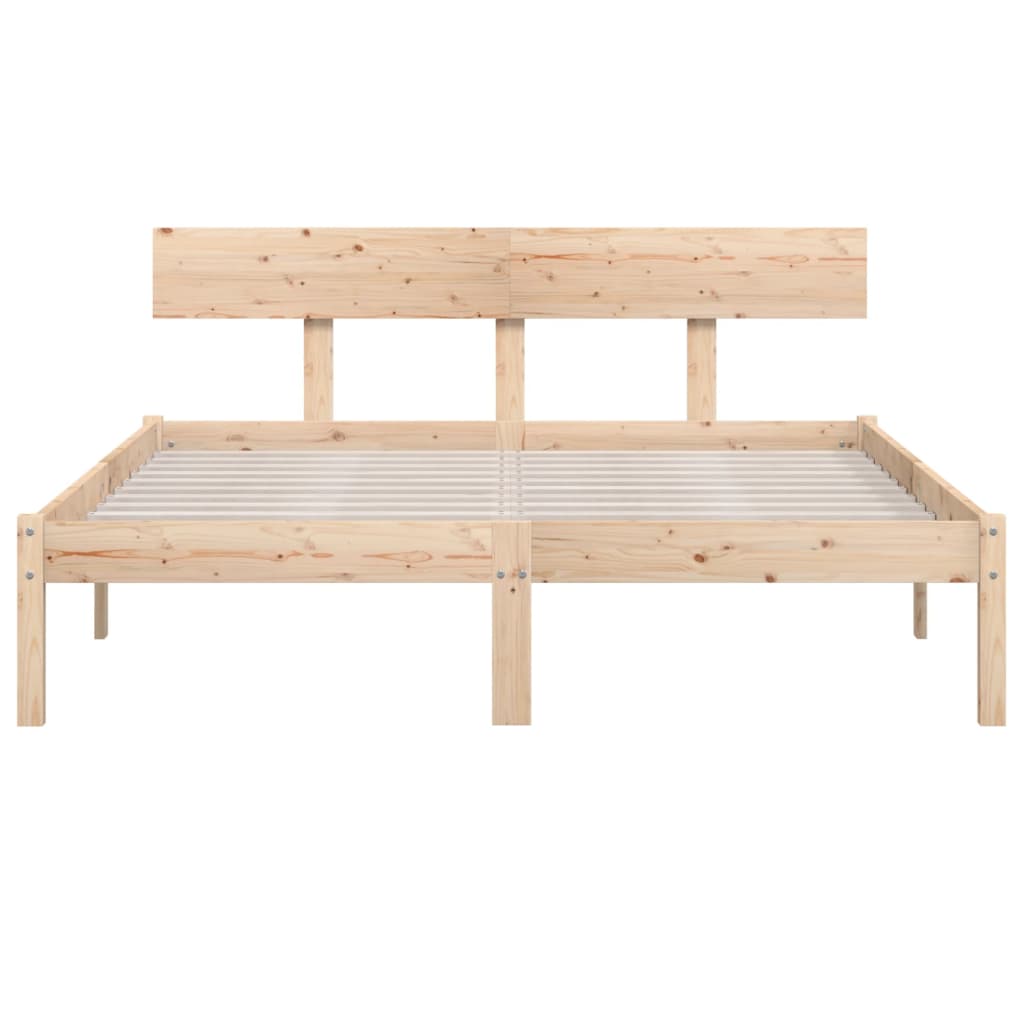 Bed Frame without Mattress Solid Wood Small Double