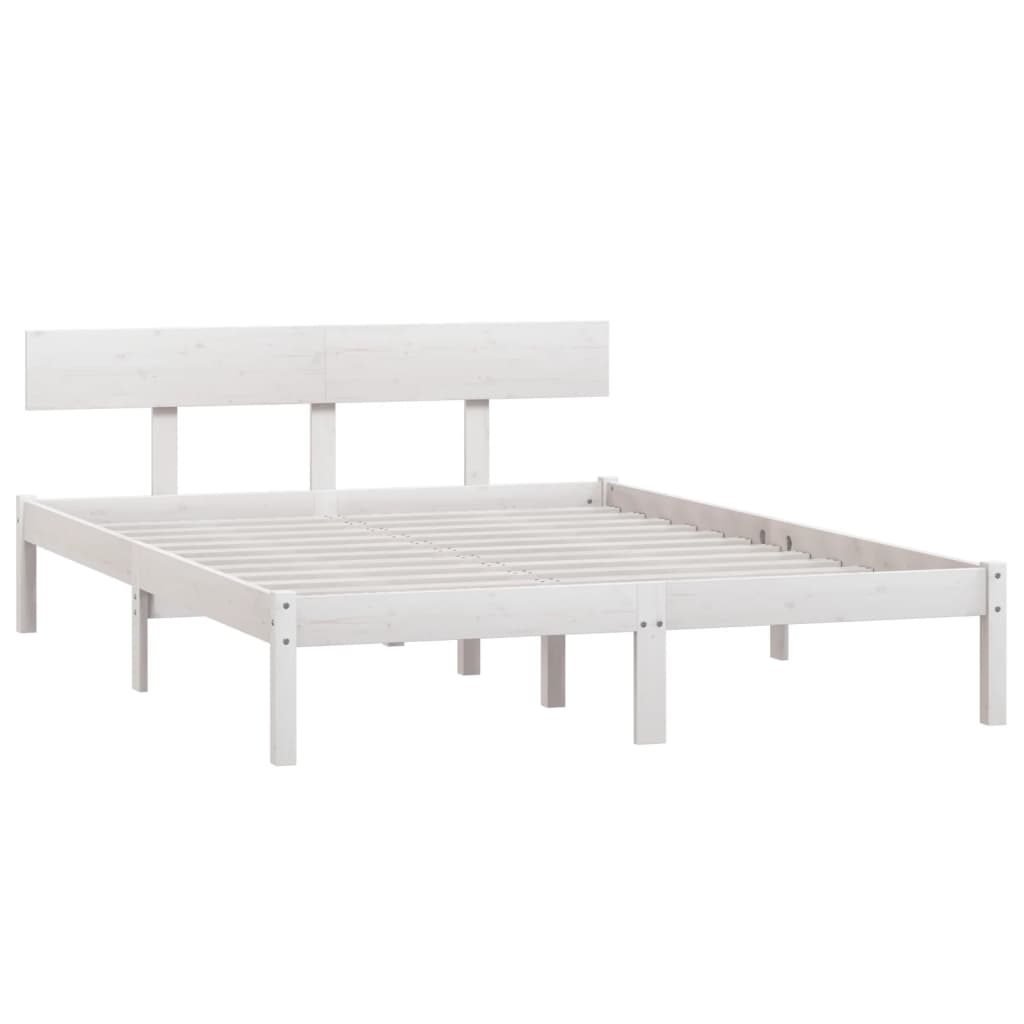 Bed Frame | White | Solid pinewood | Small Double | Durable | Bed Frame