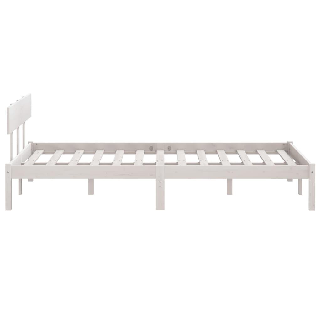 Bed Frame | White | Solid pinewood | Small Double | Durable | Bed Frame