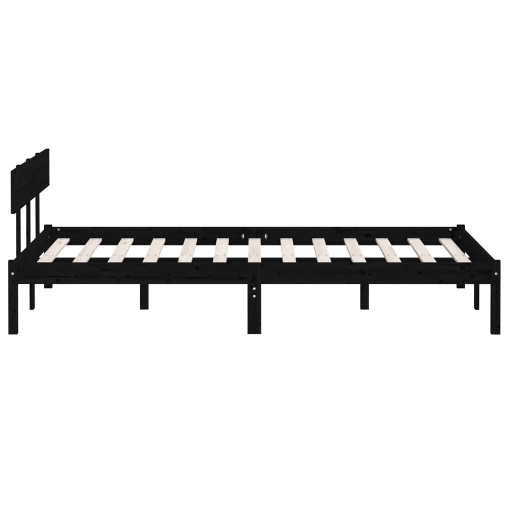 Bed Frame | Black | Solid pinewood | Small Double | Hardwood | Bed Frame