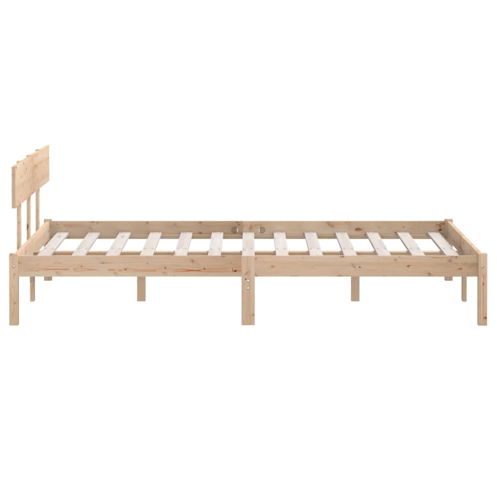 vidaXL Bed Frame without Mattress Solid Wood 140x190 cm