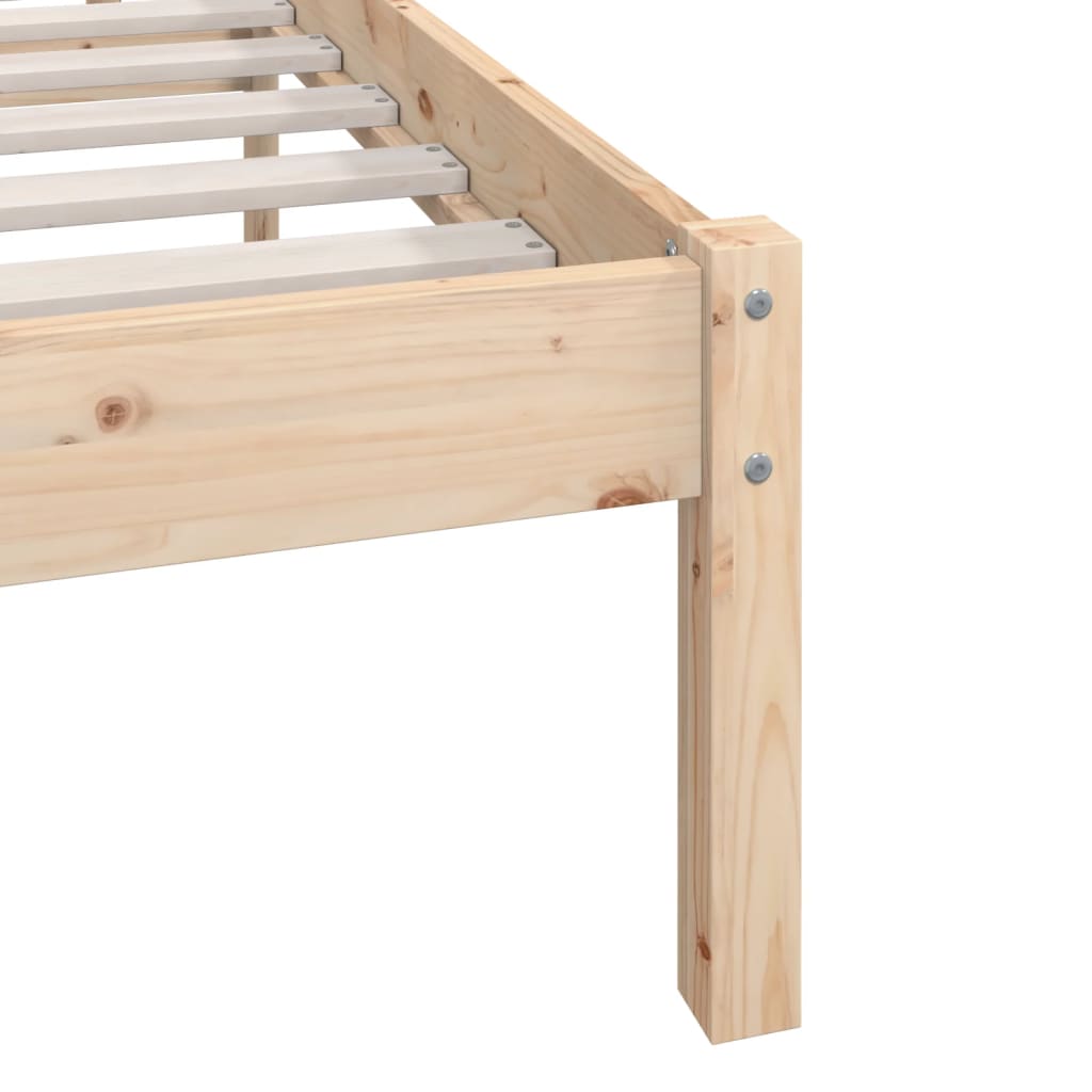 vidaXL Bed Frame without Mattress Solid Wood 140x190 cm