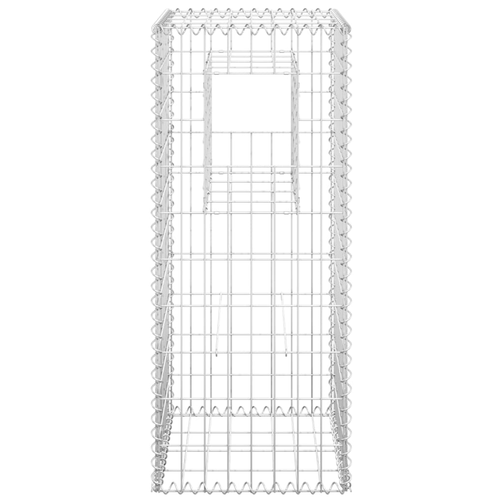 vidaXL Gabion Basket Posts 2 pcs 40x40x100 cm Iron