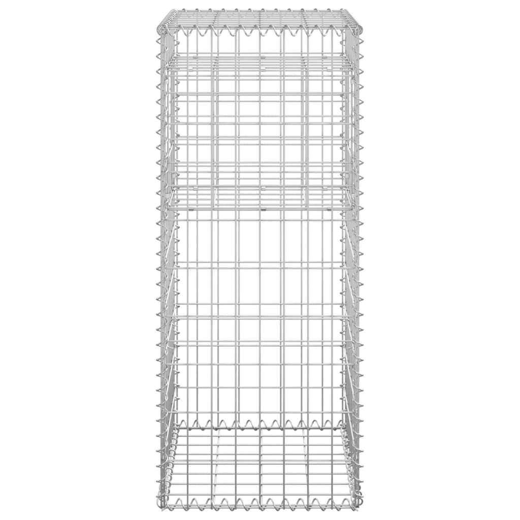 vidaXL Gabion Basket Posts 2 pcs 40x40x100 cm Iron