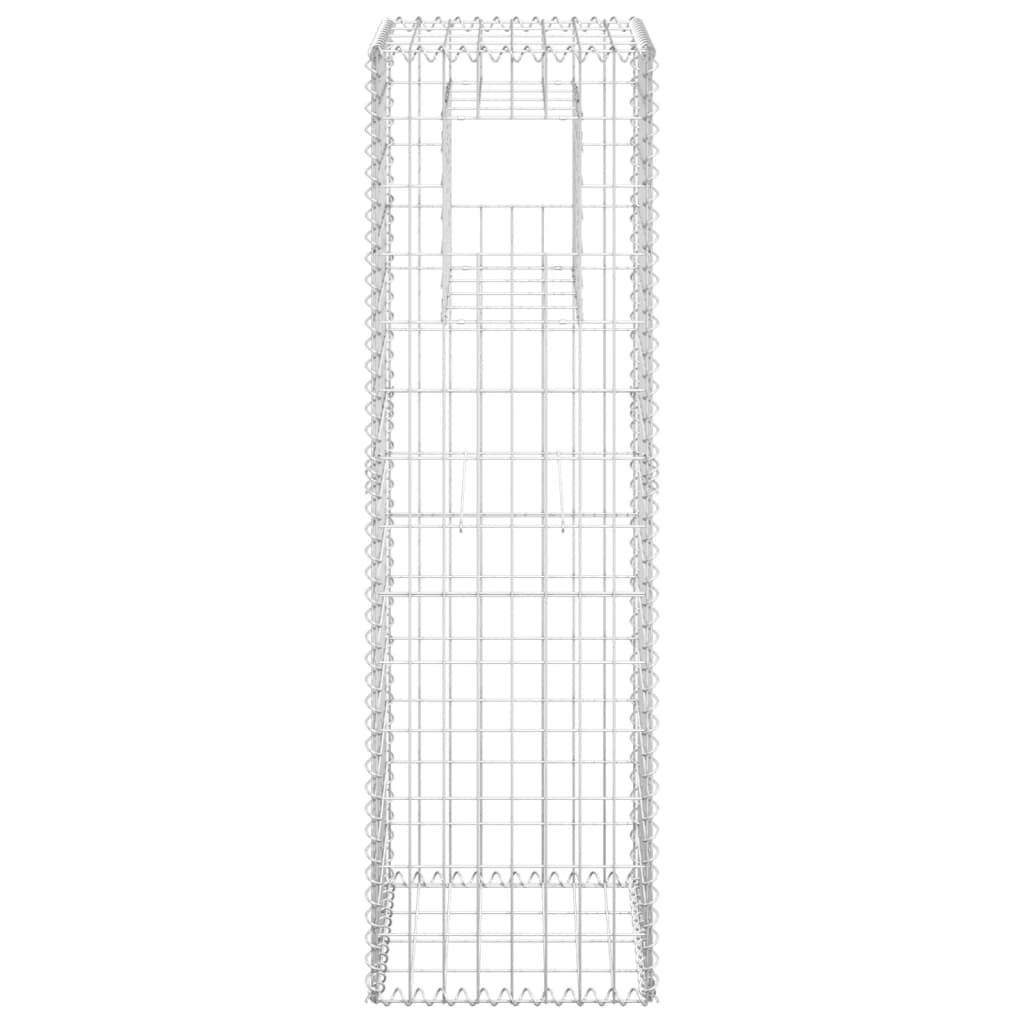 vidaXL Gabion Basket Posts 2 pcs 40x40x140 cm Iron