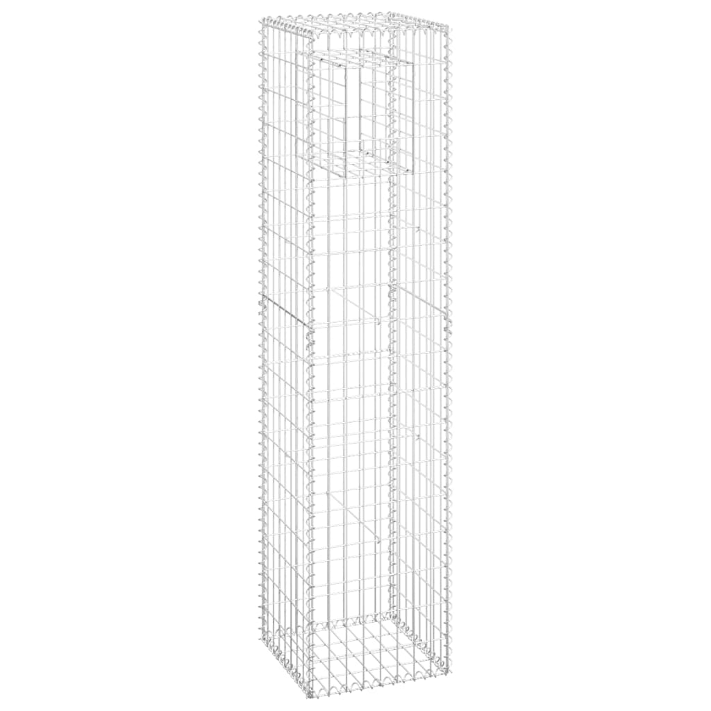 vidaXL Gabion Basket Post 40x40x180 cm Iron