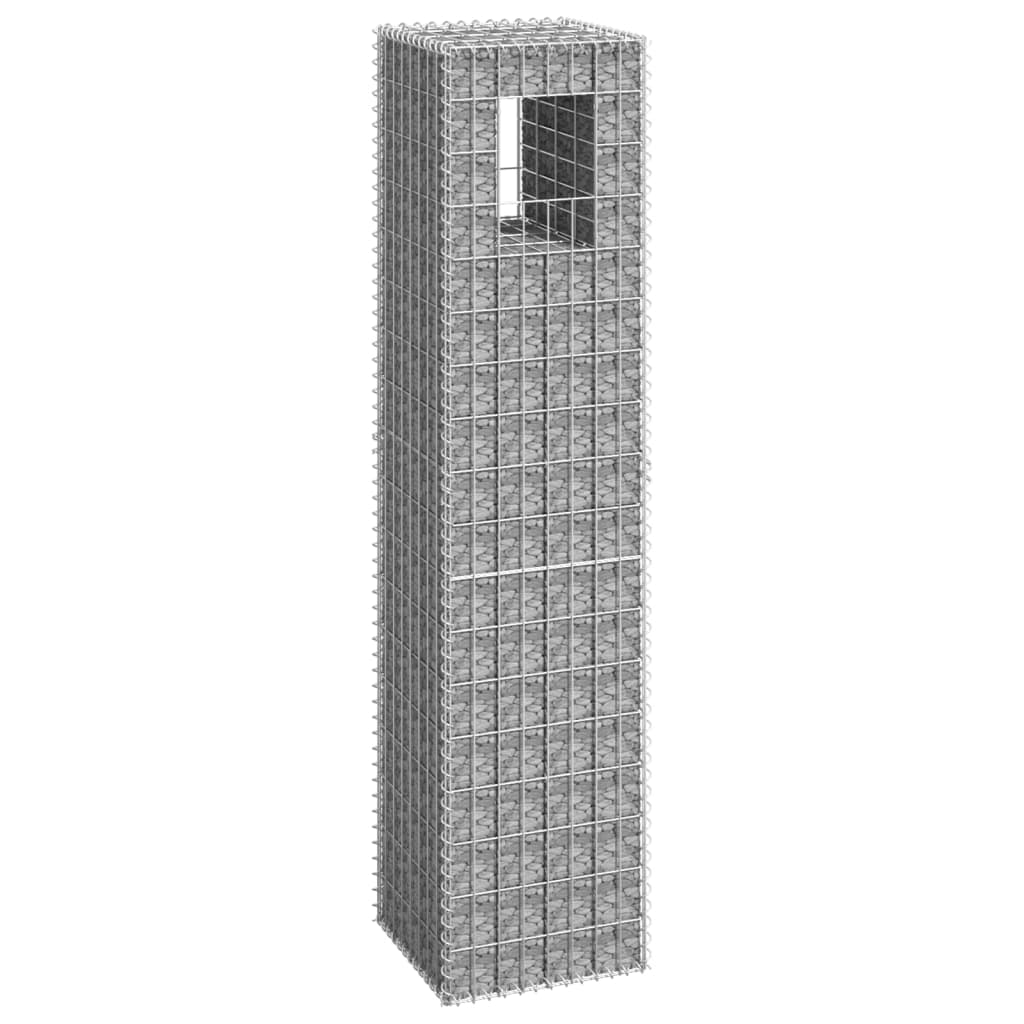 vidaXL Gabion Basket Post 40x40x180 cm Iron