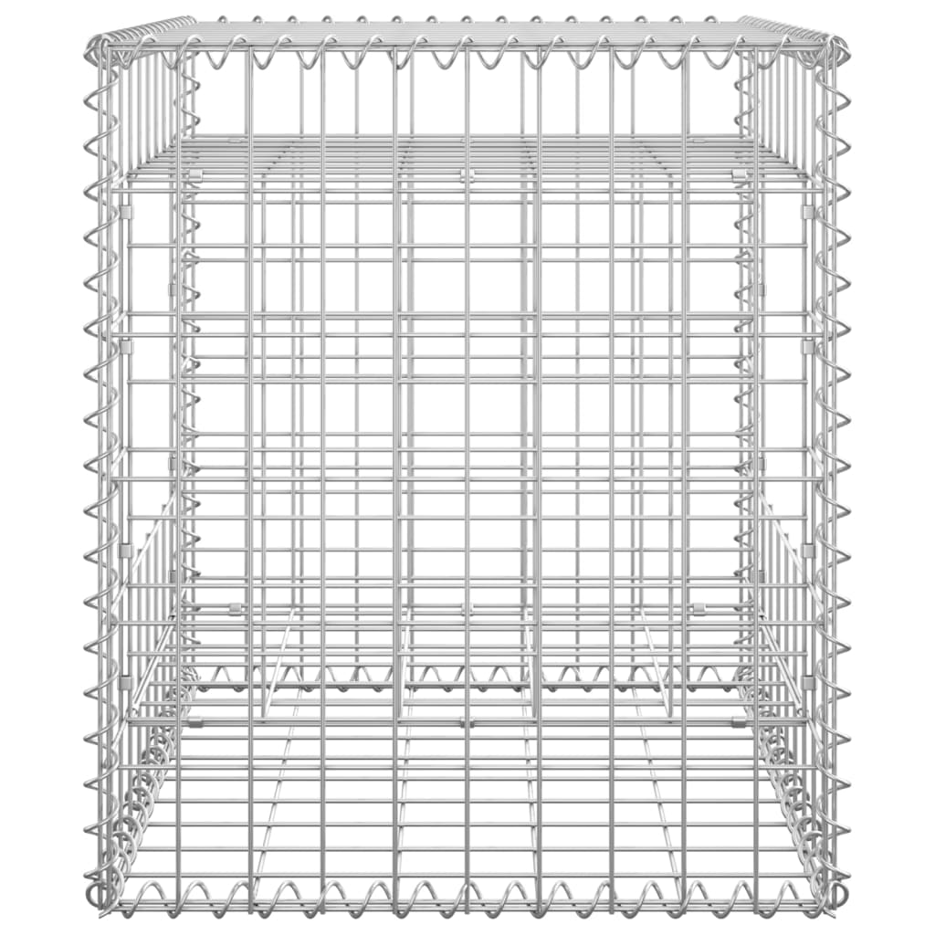 vidaXL Gabion Basket Posts 2 pcs 50x50x60 cm Iron