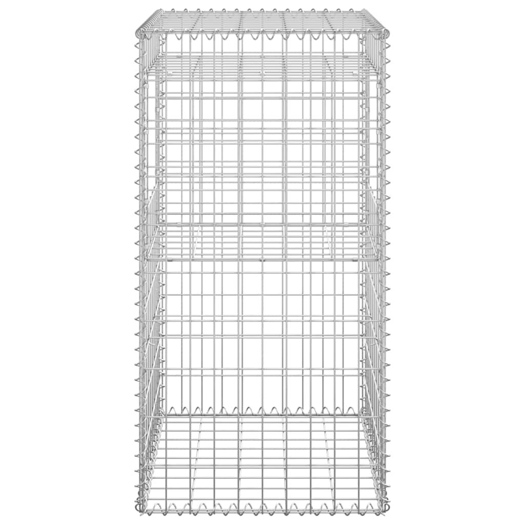 Gabion Basket Posts 2 pcs 50x50x100 cm Iron