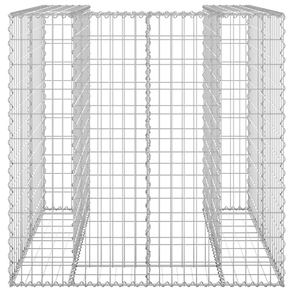 vidaXL Gabion Wall for Garbage Bin Galvanised Steel 110x100x110 cm