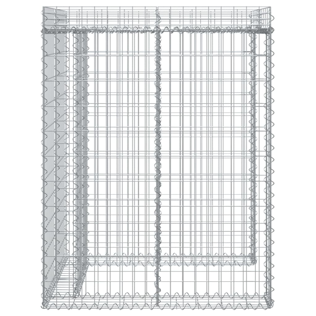 Gabion Wall for Garbage Bin 110x91x120 cm Galvanised Iron